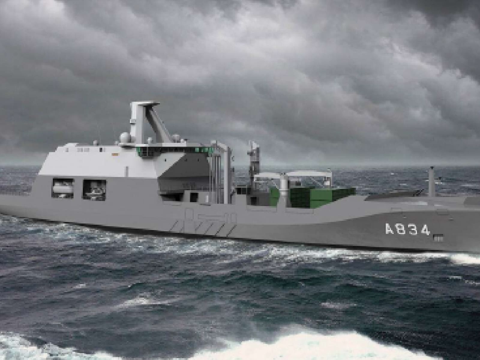 Combat Support Ship A834 for the Dutch Ministry of Defence, electrical installation phase.